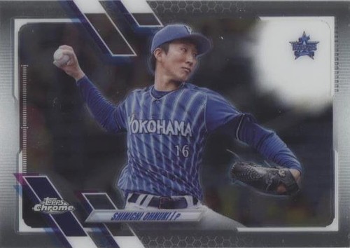 2021 Topps Chrome NPB #51 Shinichi Ohnuki Blue Refractor 018/150