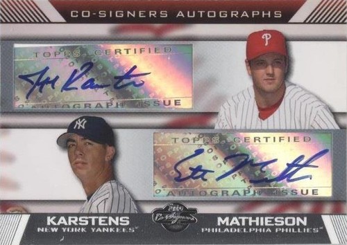 2007 Topps Co-Signers - Jeff Karstens Scott Mathieson #CS-KMA