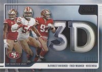 2020 Score DeForest Buckner Fred Warner Nick Bosa #3D-NFD