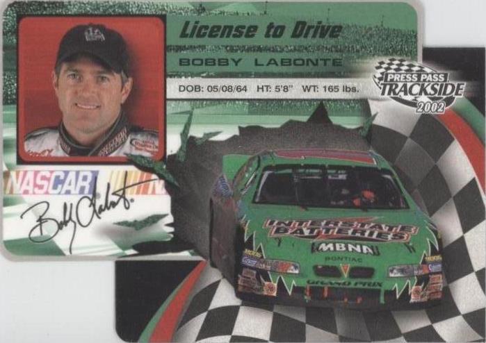 2002 Press Pass Trackside - Bobby Labonte #LDP18