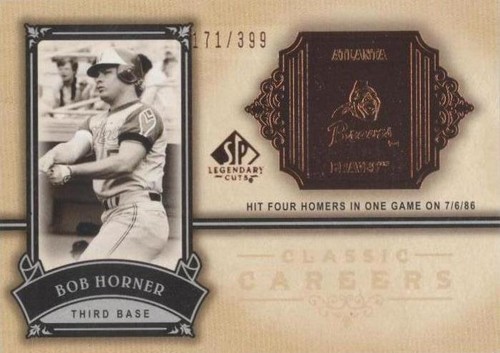 2005 SP Legendary Cuts - Bob Horner #CC-BH
