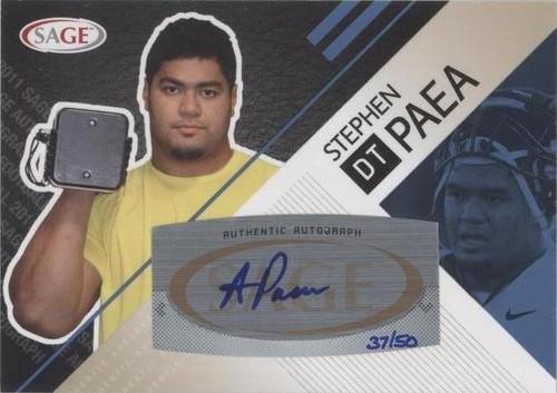 2011 SAGE Autograph Series Stephen Paea #A-37