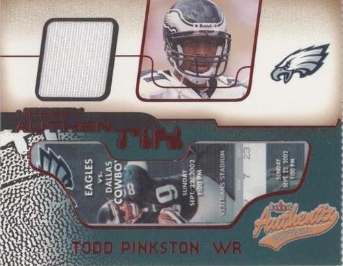 2002 Fleer Authentix Todd Pinkston #JA-TP