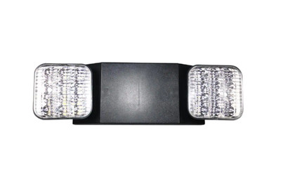 11-Watt Equivalent Rectangle Integrated LED Black Emergency Light with Ni-Cad