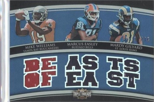2010 Topps Triple Threads Marcus Easley Mardy Gilyard Mike Williams #TTRC-48
