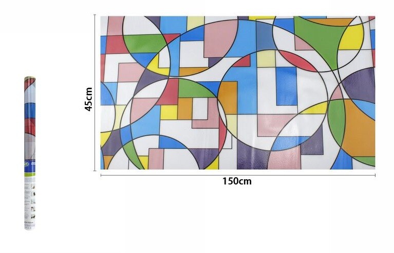 Rotolo Pellicola Adesiva Cubismo 45x150cm Pannelli Cassetti Mobili dfh