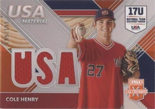 2020 Panini Elite Extra Edition - Cole Henry #USAM-CO