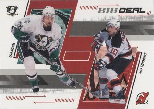 2002-03 In the Game Be A Player Memorabilia - Oleg Tverdovsky Petr Sykora #269
