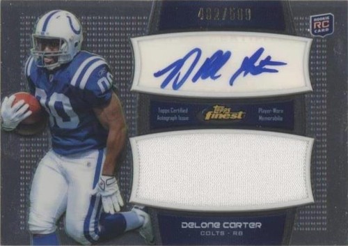 2011 Topps Finest Delone Carter #AJR-DC