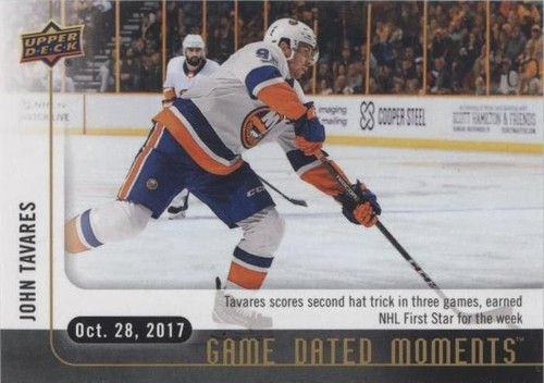 2017-18 Upper Deck Game Dated Moments - John Tavares #10