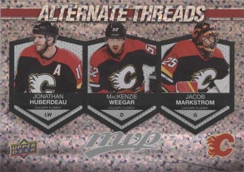 2023-24 Upper Deck MVP - Jacob Markstrom Jonathan Huberdeau MacKenzie Weegar #AT-3
