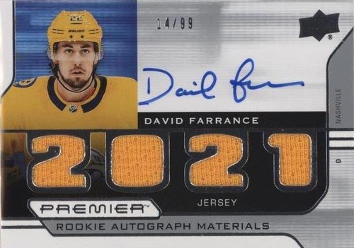 2021-22 Upper Deck Premier - David Farrance #PRA-DF