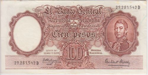 Argentina Banknote P272c-Col. 500,100 Pesos Sfx D, sig Fabregas -Elizalde, VF+