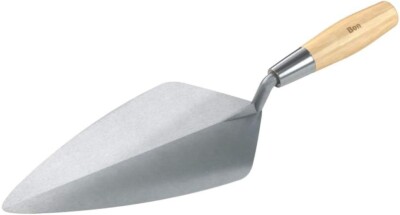 Bon Tool narrow london forged steel brick trowel - 12'' with wood handle