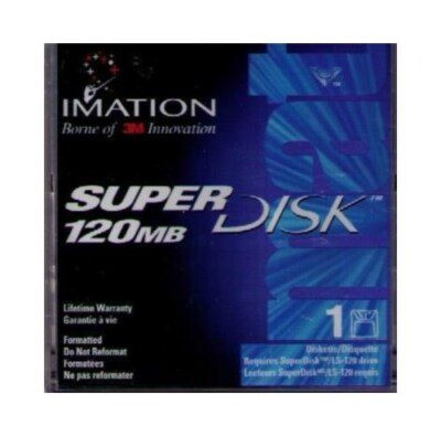 Imation LS-120 SuperDisk 120MB Super Floppy Disk Media New Sealed Mac Formatted