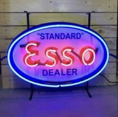 New Esso Standard Dealer Neon Light Sign 24''x20'' Lamp Poster Real Glass