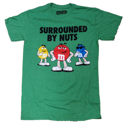 M&M's Shirt Blue M&M SZ Med The Cool One Vintage Face Candy Mars