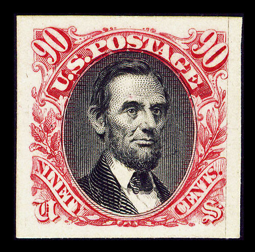 Us #122p4; 90¢ Lincoln Plate Proof On Card, Sup-Ngai, Cv $170