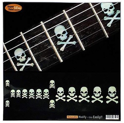For Guitars & Bass - Skull With Crossbones Sideway...