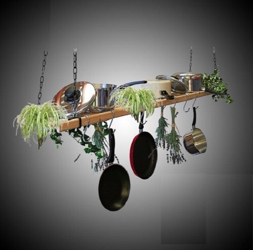Kitchen Ceiling Pot Pan Rack Hanging 3 Slat With 4 Hanging S Hooks In Alfreton Derbyshire Gumtree