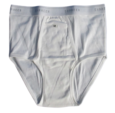 Shaheen Men's White Cotton Underwear Brief M (Hanes/Jockey Style)