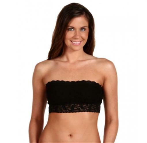 Hanky Panky Women's 245745 Black Signature Lace Lined Bandeau Underwear Size S