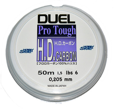 FILO DUEL H.D. CARBON PRO TOUGH  0,205 - 50 MT FLUORCARBON PER TERMINALI