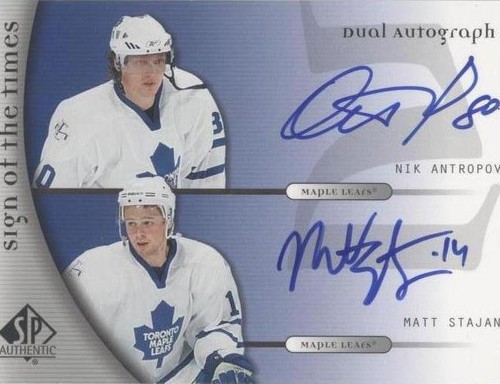 2005-06 SP Authentic - Matt Stajan Nik Antropov #D-AS