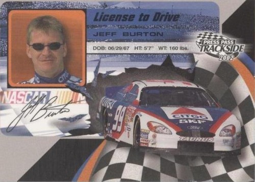 2002 Press Pass Trackside - Jeff Burton #LD 4