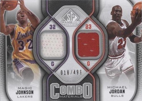 SP、UPPER DECK ゲームジャージ、NBA MICHAEL JORDAN & MAGIC JOHNSON 2009 UPPER DECK SP GAME USED