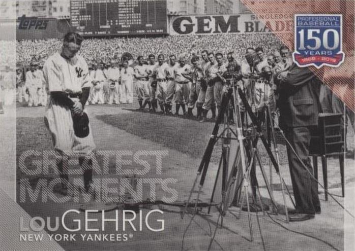 2019 Topps 150 Years of Baseball - Lou Gehrig #27 for sale | eBay