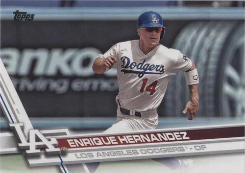 Men's Dodgers #8 Enrique Hernandez Black Flex Base Stitched
