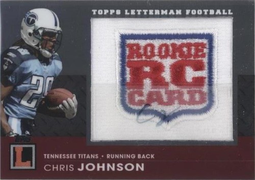 2008 Topps Letterman Chris Johnson #RAP-CJ