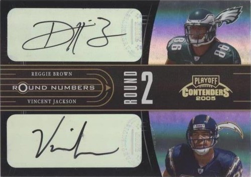 2005 Playoff Contenders Reggie Brown Vincent Jackson #RN-8
