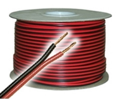 1 SPOOL -  500 FOOT, 18 GAUGE 24 STRAND SPEAKER WIRE RED+BLACK # SPW-18-500 