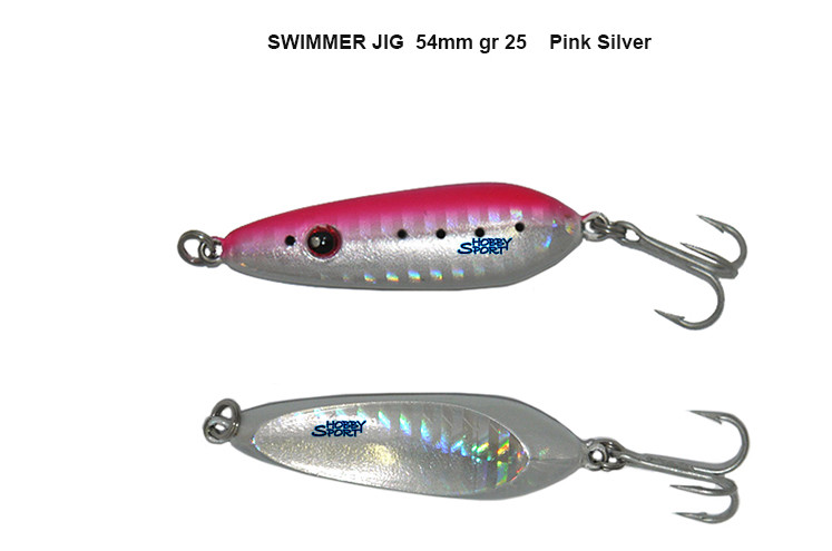 SWIMMER JIG  25 GRAMMI COLORE PINK SILVER   METAL JIG SPIN JIG PESCA MARE