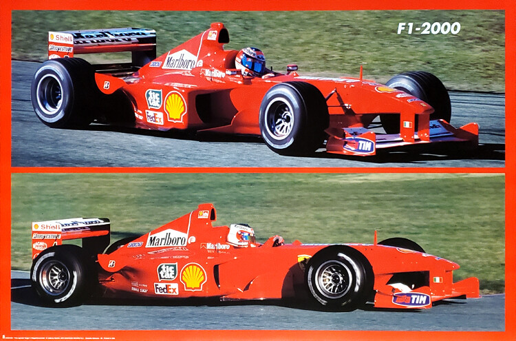 FERRARI F1-2000 FORMULA 1 RACE CARS Schumacher and Barrichello