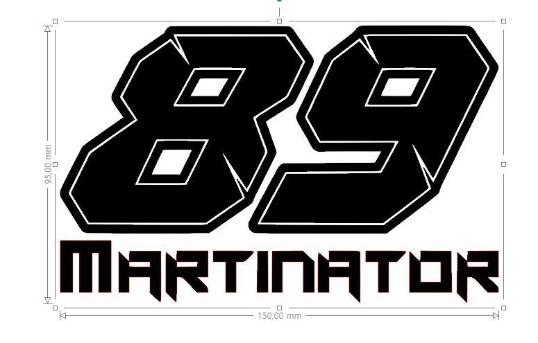 Sticker  89 Jorge Martinator  Moto 3 /Moto 2 / Moto Gp 95x150mm 