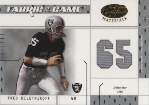 2003 Leaf Certified Materials Fred Biletnikoff #FG-20