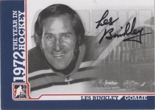2009-10 In the Game 1972 The Year in Hockey - Les Binkley #A-LB