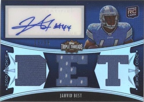 2010 Topps Triple Threads Jahvid Best #110