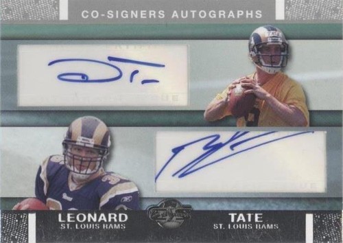 2007 Topps Co-Signers Brian Leonard Drew Tate #CSA-TL