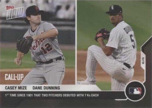 2020 Topps Now - Casey Mize Dane Dunning #129