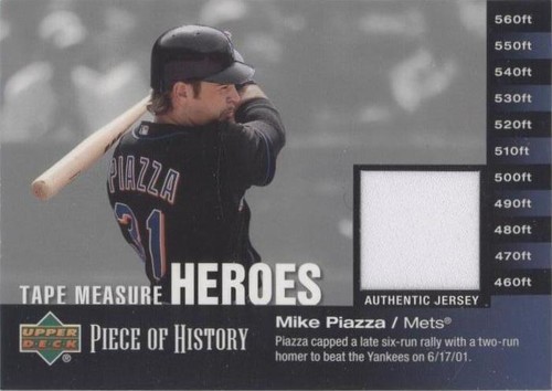 2002 Upper Deck Piece Of History - Mike Piazza #TM-MP