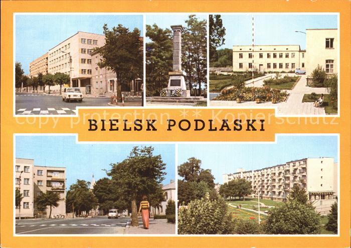 72529347 Bielsk Podlaski Fragment Miasta Pomnik Technikum Rachunkowosci Rolnej U