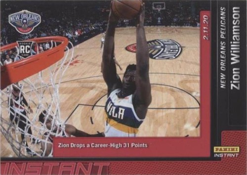 Zion Williamson Rookie 2019-20 Panini Instant RC #76 | eBay