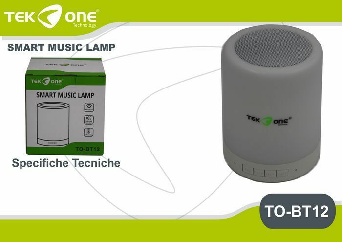 Cassa Speaker TeKone TO-BT12 Portatile Bluetooth Lampada Led Vivavoce hsb