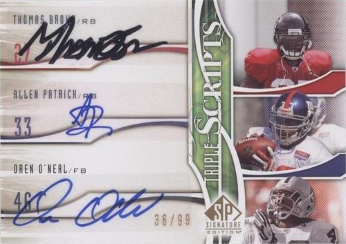 2009 SP Signature Edition Allen Patrick Oren O'neal Thomas Brown #TR-OPB