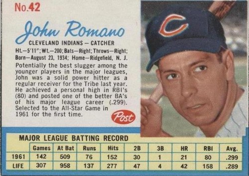 1962 Post - Johnny Romano #42