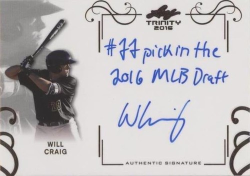 2016 Leaf Trinity - Will Craig #A-WC1